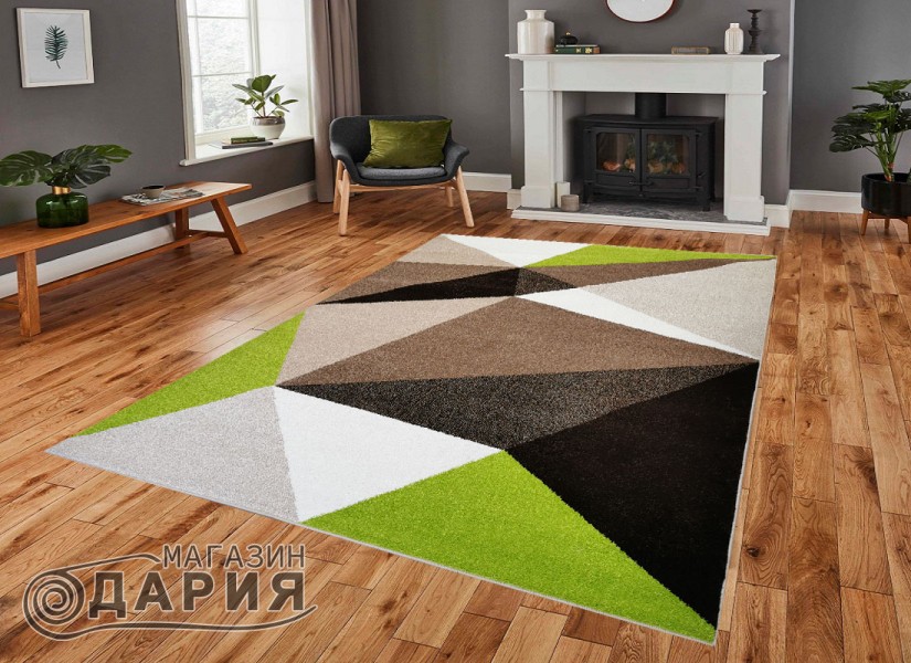 Тъкан килим MAGNOLIA 707 d.beige/green